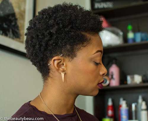 Short Natural Thick Curly Hairstyles-15